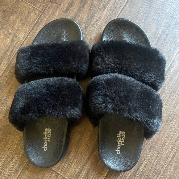 Fur slides | Charlotte Russe - Picture 2 of 4